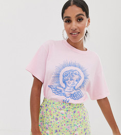 Футболка с принтом Reclaimed Vintage inspired - Розовый