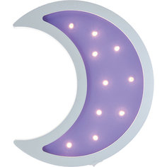 Светильник настенный Ночной лучик «Лунный месяц», фиолетовый