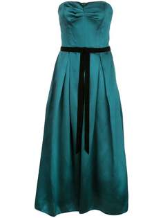 Marchesa Notte satin flared dress