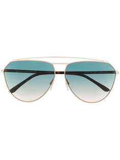 Tom Ford Eyewear градиентные солнцезащитные очки-авиаторы