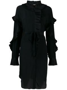 Twin-Set платье с длинными рукавами и оборками
