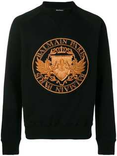 Balmain толстовка с вышитым гербом