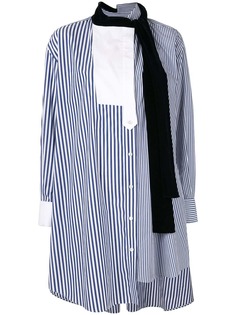 Sacai полосатое платье-рубашка