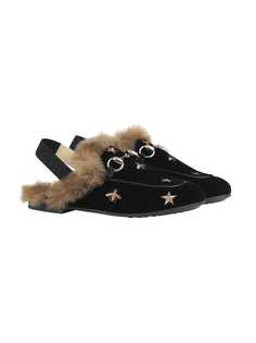 Gucci Kids Childrens Princetown bees and stars slippers