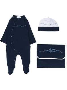 Emporio Armani Kids комбинезон для новорожденного с шапкой