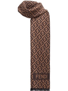 Fendi трикотажный шарф с узором FF