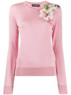 Dolce & Gabbana пуловер с цветочным принтом