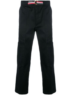 Thom Browne саржевые брюки карго с поясом