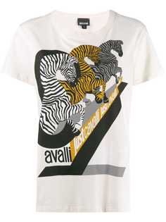 Just Cavalli футболка с зебровым принтом