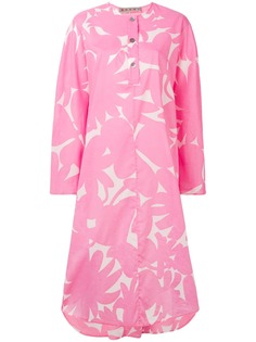 Marni платье-рубашка с цветочным принтом