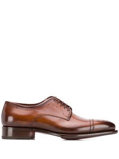 Santoni туфли с брогированием