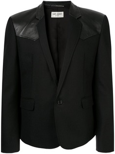 Saint Laurent блейзер со вставками