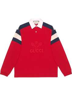 Gucci рубашка-поло оверсайз с вышивкой Gucci Tennis