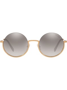 Miu Miu Eyewear солнцезащитные очки Société в круглой оправе