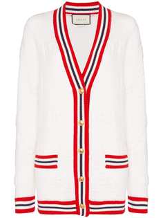 Gucci удлиненный кардиган с узором GG