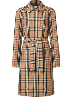 Burberry тренч в клетку Vintage Check с поясом