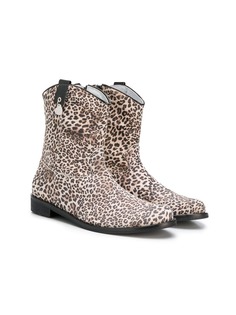 Monnalisa leopard print boots