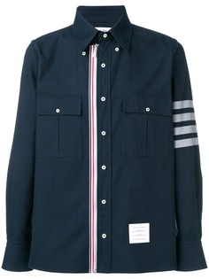 Thom Browne рубашка Norfolk с длинными рукавами и карманом на молнии