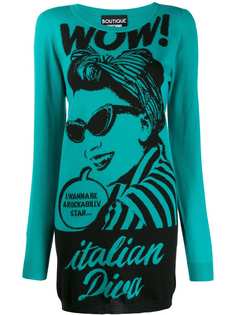 Boutique Moschino трикотажное платье Italian Diva