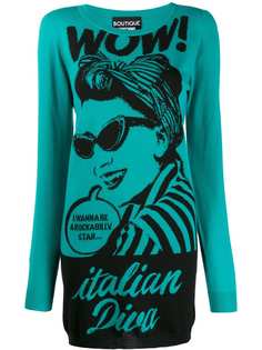 Boutique Moschino трикотажное платье Italian Diva