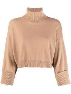 P.A.R.O.S.H. roll-neck cropped sweater