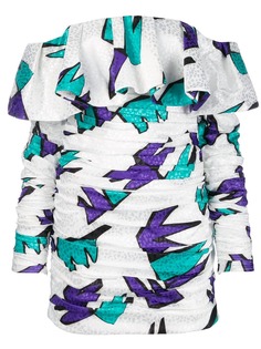 Attico all-over print dress