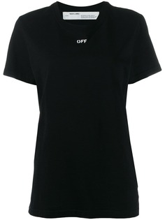 Off-White футболка с цветочным принтом