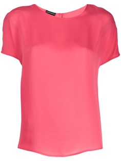 Emporio Armani round neck silk blouse