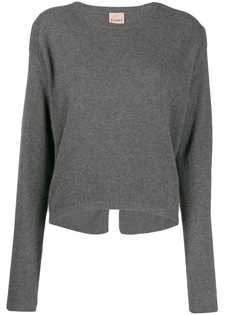 Nude knitted wool sweatshirt