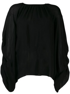 Rochas ruched sleeve blouse