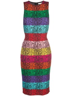 Alice+Olivia rainbow snake print dress
