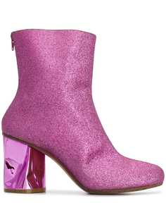 Maison Margiela crushed heel glitter ankle boots
