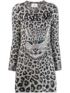 Alberta Ferretti leopard intarsia knit dress