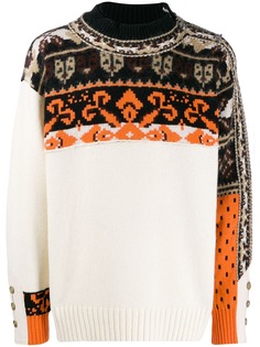 Sacai intarsia knit jumper