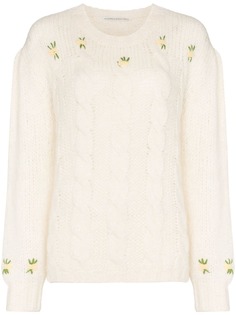 Alessandra Rich floral-embroidered jumper