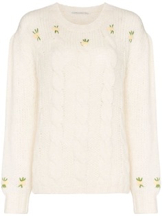 Alessandra Rich floral-embroidered jumper