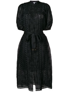 Zimmermann embroidered belted dress