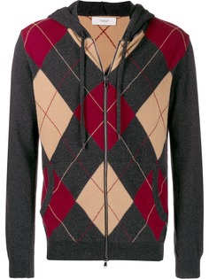 Pringle Of Scotland argyle zip-up hoodie