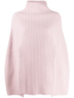 Pringle Of Scotland cropped ribbed poncho