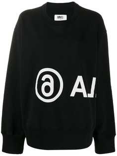 Mm6 Maison Margiela толстовка с принтом