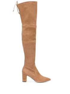 Stuart Weitzman высокие сапоги Lesley с заостренным носком