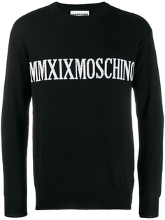 Moschino трикотажный джемпер с логотипом