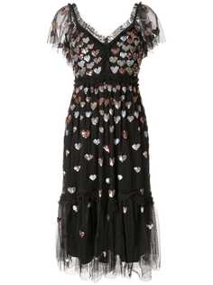 Needle & Thread платье Loveheart из тюля с пайетками