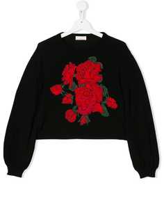 Monnalisa TEEN floral print sweatshirt