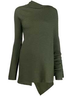 MarquesAlmeida ribbed-knit asymmetric jumper