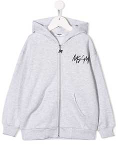 Msgm Kids logo print hoodie