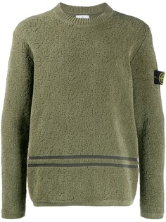 Stone Island Logo Patch Textured Jumper
