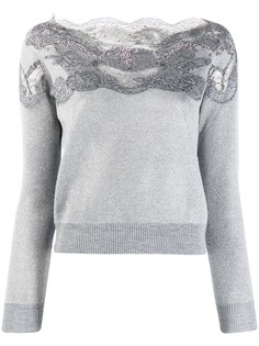 Ermanno Scervino lace embellished sweatshirt