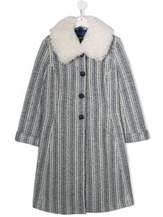 Monnalisa TEEN herringbone pattern coat