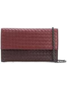 Bottega Veneta континентальный кошелек на цепочной лямке